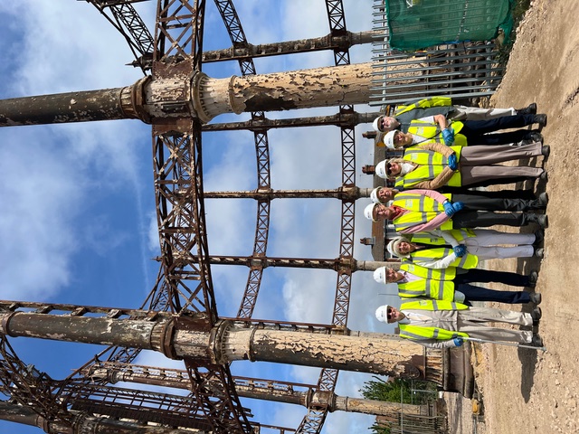 Civic Society members visiting the Gas Holder